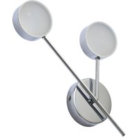 Spa Edessa LED 2-Light Wall Light 10W Cool White Opal and Chrome