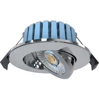 Spa EDEN LED Tiltable Fire Rated Downlight 7W Dimmable Tri-Colour CCT 60° Chrome