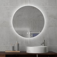 Biubiubath - 1000mm Round Bathroom Mirror with Dimmable Lights, Anti-fog, Touch Switch