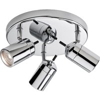Firstlight Atlantic Modern Style 3-Light Ceiling Spotlight Chrome