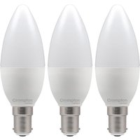 Crompton Lamps LED Candle 4.2W B15 (3 Pack) Cool White Opal (40W Eqv)