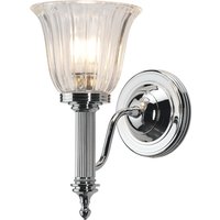 Carroll 1 Light Bathroom Wall Light Polished Chrome IP44, G9