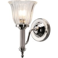 Carroll 1 Light Bathroom Wall Light Polished Nickel IP44, G9