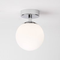 Denver Semi Flush Bathroom Ceiling Light Polished Chrome IP44, G9
