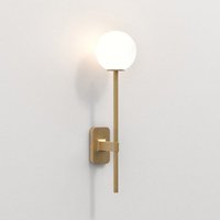 Tacoma Single Grande Bathroom Wall Lamp Antique Brass IP44, G9 (Shade Not Included)