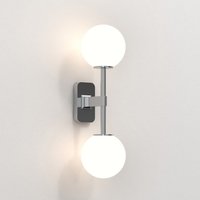 Tacoma Twin Bathroom 2 Light Wall Lamp Polished Chrome IP44, G9 (Shade Not Included)