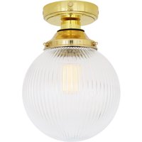 Cherith Bathroom Globe Ceiling Light, Polished Brass, IP44
