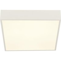 Zeus 1 Light Square Bathroom Ceiling Light, White IP44 3000K