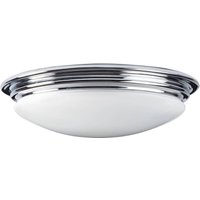 Brompton LED Bathroom Flush Mount Ceiling Light Polished Chrome IP44