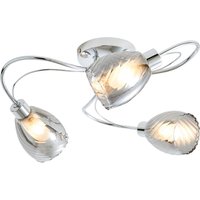 Veria 3 Light Bathroom Ceiling Light Smoke, Chrome IP44