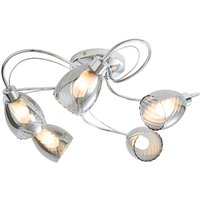 Veria 5 Light Bathroom Ceiling Light Smoke, Chrome IP44