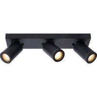 Taylor Modern Ceiling Spotlight Bar Bathroom - LED Dim to warm - GU10 - 3x5W 2200K/3000K - IP44 - Black