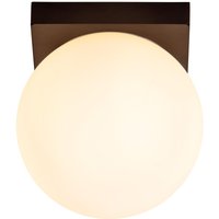 Tassa Flush ceiling light Bathroom Ø13.5cm LED Dim to warm 1800K/3000K IP40 - Black