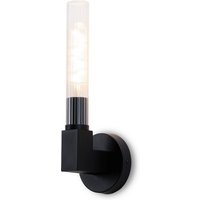 Conesville Bathroom Wall Lamp, E27, IP44, Satin Black