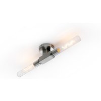 Conesville Bathroom 2 Light Wall Lamp, Ceiling Lamp, E27, IP44, Satin Nickel