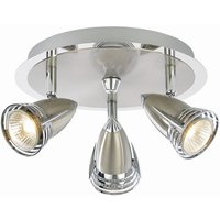 Elara 3 Light Bathroom Spotlight Satin Nickel IP44