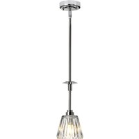 Agatha 1 Light Ceiling Pendant Light Polished Chrome IP44, G9