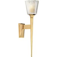 Verity 1 Light Wall Light Polished Gold Glass Shade, G9