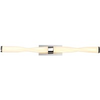 Clayton Bathroom Wall Lamp Large, 2 x 10W LED, 3000K, 1400lm, IP44, Polished Chrome
