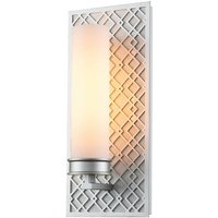 Ziggy Bathroom Wall Lamp, Lacquered Silver IP44 - Elstead