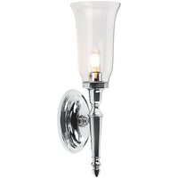 Dryden - 1 Light Bathroom Wall Light Polished Chrome IP44, G9 - Elstead