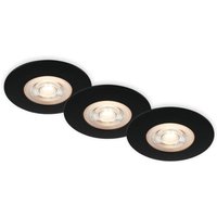 Set of 3 LED recessed ceiling spotlights, ultra-flat recessed spotlights, bathroom recessed spotlights, IP65 bathroom recessed spotlights, matt