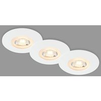Set of 3 LED recessed ceiling spotlights, ultra-flat recessed spotlights, bathroom recessed spotlights, IP65 bathroom recessed spotlights, matt