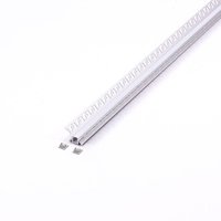 2m Silver Plaster-In LED Aluminium Profile, Recessed
