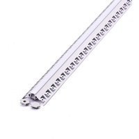 2m Silver Plaster-In, LED Aluminium Profile