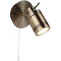 Striking Single Light Antique Brass Bathroom Spot Wall Bracket