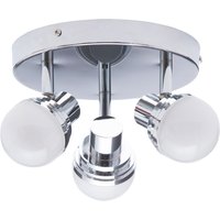 Spa Milan LED 3-Light Ceiling Spotlight 15W Warm White Opal and Chrome