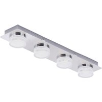 Spa Amalfi LED 4 Flush Light Bar Spotlight 20W Cool White Opal and Chrome
