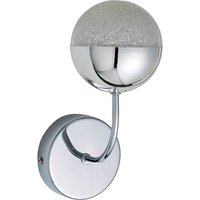Spa Rhodes LED Single Wall Light 5W Cool White Crackle Effect and Chrome