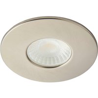Spa Rhom LED Fire Rated Downlight 8W Dimmable IP65 Tri-Colour CCT Satin Nickel