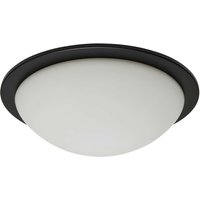 Spa OPIE 12W LED Flush Ceiling Light Cool White Matt Black