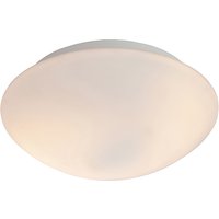 Firstlight Veneto Modern Style 2-Light Flush Ceiling Light in White and Opal Glass