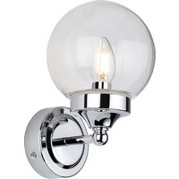 Firstlight Oscar Contemporary Style Wall Light in Chrome and Clear Glass