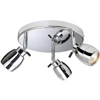 Firstlight Marine Modern Style 3-Light Ceiling Spotlight Chrome