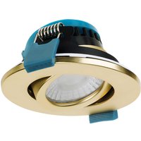Phoebe LED Firesafe Tiltable Downlight 4W/6W/8W Dimmable CCT Multi-Wattage Brass