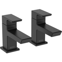 Bristan Cobalt Bath Pillar Taps - Black