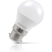 Crompton Golfball LED Light Bulb B22 2.2W (25W Eqv) Cool White Opal Round Bayonet Frosted