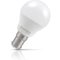 Crompton Golfball LED Light Bulb B15 2.2W (25W Eqv) Cool White Opal Round Small Bayonet Frosted