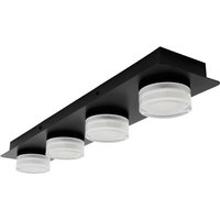 Spa Amalfi 20W LED 4 Flush Light Bar Spotlight Matte Black