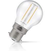 Crompton Golfball LED Light Bulb B22 2.2W (25W Eqv) Cool White Clear Filament Round Bayonet