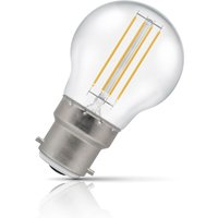 Crompton Golfball LED Light Bulb B22 4.2W (40W Eqv) Cool White Clear Filament Round Bayonet